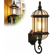Senderpick - Applique murale rétro industrielle en métal et verre - Lampe murale d'extérieur étanche - Applique murale d'extérieur - Applique murale