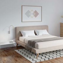 Applique Lampe de lit Lampe de chambre à coucher flexible Lampe de lecture LED argent H 40 cm