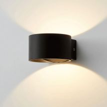 Stoex - Applique Murale Ronde Créative Applique Murale Moderne Led Noire Applique Murale Intérieure Blanc Chaud Pour Chambre Café Bureau