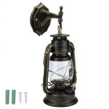 Treetalk - Applique murale rustique en verre ambré, bronze brossé, lampe industrielle Farmhouse Sconce Porch Lighting Waterproof Retro Lamp for