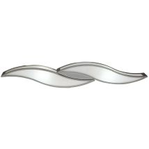 Inspired Mantra Sintesys Applique E27 2 Lumières E27 Large, Chrome Poli/Acrylique Blanc, Lampes cfl incluses