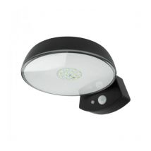 Applique murale solaire à led 1,2W 4000K IP65 étanche noir SOE-4 Eco Light