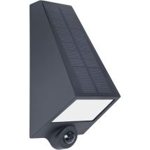 Forlight - Olaf aplique solar en color negro, con luz led blanco cálido 3000K