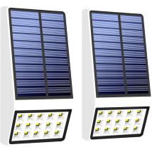 Applique murale solaire toujours allumée, contrôlée par la lumière, décoration extérieure étanche, lumière de cour de jardin, coque blanche, lumière