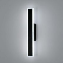 Lampada da Parete Interno led 12W, Design Rettangolare Moderno 3 Temperature di Colore (3000K/4500K/6500K), Nero 31CM x 4CM per Camera da Letto
