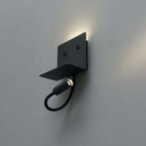 Kosilum - Applique noire à led avec chargeur usb et lampe de lecture - Viola