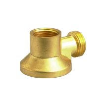 Guareski – Applique nue simple laiton brossé Mâle 3/4 – Femelle 3/4 – Coude de raccordement pour douche – Filetage plomberie, Genre raccord 2, 