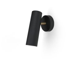 Applique Orientable Milán Noir Sablé Avec Culot Gu10