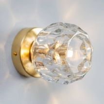 Kosilum - Applique ou petit plafonnier métal doré et verre transparent - Vilamo