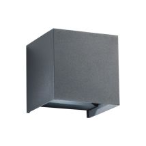 Applique per esterni led alfa antracite in alluminio con paratie regolabili 2X10W 1800LM cct IP54 12Cm - Antracite