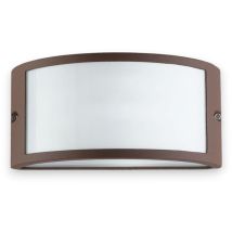 Applique Plafoniera Illuminazione Esterna In Alluminio E Max 60w Marrone