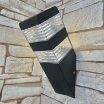 Lumihome - Applique Pyramide Inox 32 led smd 9W blanc-neutre-4000k - anthracite