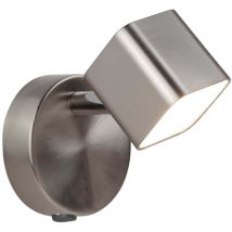 Searchlight - Support mural pour projecteur carré 4W Quad 1 flamme, argent satiné 3000K