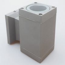 Applique quadrato luce singola da esterno IP65 led gu10 parete giardino muro Grigio