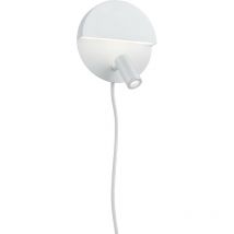 Frankystar - Applique Ronde led à Double Émission avec Spot Orientable Blanc Mat avec Interrupteur et Double Allumage d. 16Cm