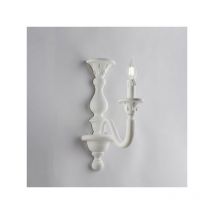 Applique in legno bianco shabby 1 luce Lucca