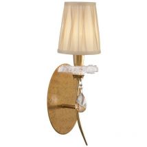 Mantra - Inspired Sophie gp - Applique murale, 1 x E14 (Max 20W), peinture or, abat-jour crème