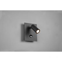 Iperbriko - Applique Spot Led Antracite Orientable IP54 avec Capteur
