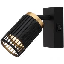 Applique spot mural spot mural lampe de lecture mobile lampe de salon noir or