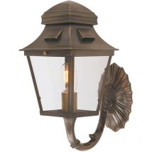 Lanterne murale extérieure à 1 lumière en laiton IP44, E27 - Elstead