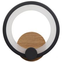 Sydney - Applique 10w 4000k noir bois foncé 19,5x19x5 cm 1300lm