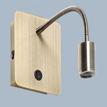 Millumine - Applique Tete De Lit Laiton Patine Flox