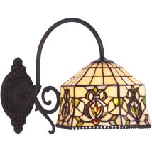 Applique Tiffany avec bras diamètre 20cm Série Hexa