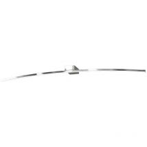 Applique Moderna Curved Metallo Cromo Diffusore Bianco Led 14,4W Calda 90Cm
