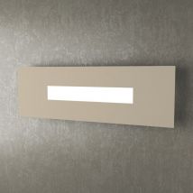 Applique Moderna Rettangolare Wally Metallo Sabbia 1 luce 2G11 49Cm