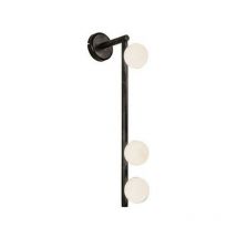 Larissa Lighting - Applique Troyan Lampada da Parete Nera 3 Luci