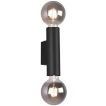 Reality - Applique Double Emission 2xE27 Vannes Noir H18 cm Trio Lighting