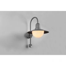 Iperbriko - Applique Vintage Braccio Curvo Antracite Con Sensore Movimento IP44 Norman Trio Lighting