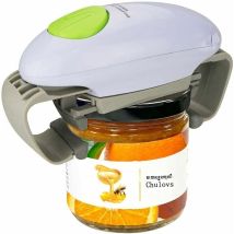 Apribarattolo elettrico, gadget da cucina, apribarattolo automatico resistente per nuovi barattoli sigillati, apribarattolo a mani libere con meno