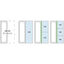 APS - 80028 gn 2/4 coperchio da trasporto, guarnizione in silicone, impugnatura incassata e foro per evitare il vuoto, non adatto ai forni a vapore