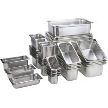 81100 gn container 1/1, contenitore gastronorm in acciaio inox/dimensioni 32,5 x 53 cm/profondità 20 mm/volume 2,5 litri - APS