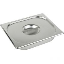 81495 gn 1/4 coperchio senza incavo per cucchiaio, acciaio inossidabile, dimensioni 160 x 265 mm/altezza 30 mm - APS