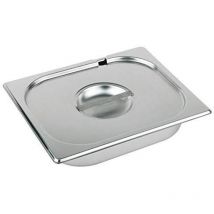 APS - 81791 gn 2/3 coperchio con incavo per cucchiaio, acciaio inossidabile, dimensioni 355 x 325 mm/altezza 35 mm