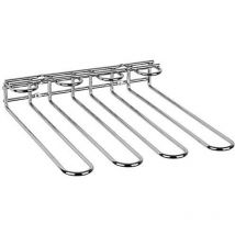 APS - glass rail, 29,5 x 32 x 6 cm, portabicchieri di alta qualità in metallo cromato, portabicchieri da vino per 12 bicchieri, portabicchieri da