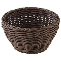 Profi Line' Cestino Rotondo, Cestino In Vimini Marrone Scuro, Cestino In Polipropilene, Ø 16 Cm, Altezza 8 Cm - Aps