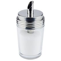 Sugar Dispenser, distributore di Zucchero o Latte in Vetro, con Tappo a Vite in Acciaio Inox 18/8, 6,5 x 6,5 cm, Altezza 14,5 cm. - APS