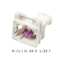 Aptiv - 240PC02S900 Automotive Connector - 2 Way - 1 Row - White/Purple