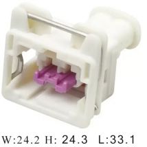 Aptiv - 240PC02S900 Conector automotriz - 2 vías - 1 fila - Blanco/Púrpura