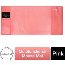 Aq Multifunctional & Eco-friendly Office Desk Mouse Mat pvc+ds Material, Pink