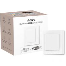 Aqara - light switch h2 eu interruptor de luz 2 botones, 1 canal, sin conexión
