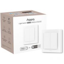 Aqara - light switch h2 eu interruptor de luz 4 botones, 2 canales, sin conexión