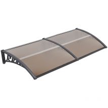 Auvent de porte marquise d'accueil teintée Marquise Solaire abri entrée Protection 100300 cm - Aqrau