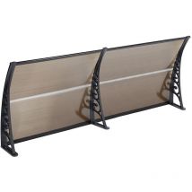 Aqrau Auvent de Porte PC, Marquise Solaire abri entrée Protection 300 x 100 cm