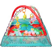 Baby Gym, tapis de gymnastique pour bébé, avec arche de jeu et balles - Bleu - Aqrau