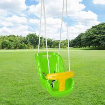 Balançoire Bebe, Balançoire Enfant, Fauteuil Bébé Siège, Corde Balancoire, Avec dossier et sangle de fixation - Charge maximale jusqu'à 30 kg Vert