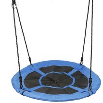 Aqrau - Balancoire nid d'oiseau Rond 100CM Siege Balançoire - Balançoire d'intérieur et d'extérieur - Réglable en Hauteur pour Enfants et Adultes